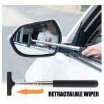 Car Rearview Mirror Wiper Retractable Portable Rainy Cleaning Supplies Rearview Mirror Water Remover Glass Rain Cleaning Tool