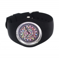 Jesus Christ Flower Christmas Easter Day Gift Women  Fashion Silicone Band Sport Quartz Wrist Watch