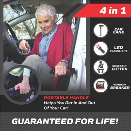 Emergency Glass Breaker Auto bar Support Cane Handle Aid Stand Grab Bar Door SupportCar SeatBelt Cutter