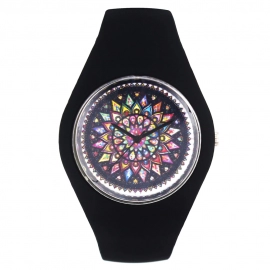 Jesus Christ Flower Christmas Easter Day Gift Women  Fashion Silicone Band Sport Quartz Wrist Watch