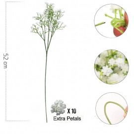 52cm White Gypsophila Artificial Flowers Wedding DIY Bouquet Decoration Arrangement Plastic  Home Decor