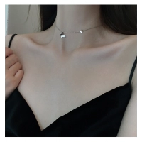 Fashion New 925 Sterling Silver Shiny Flash Diamond Butterfly Double Layer O Chain Necklaces Wedding Party Jewelry for Women